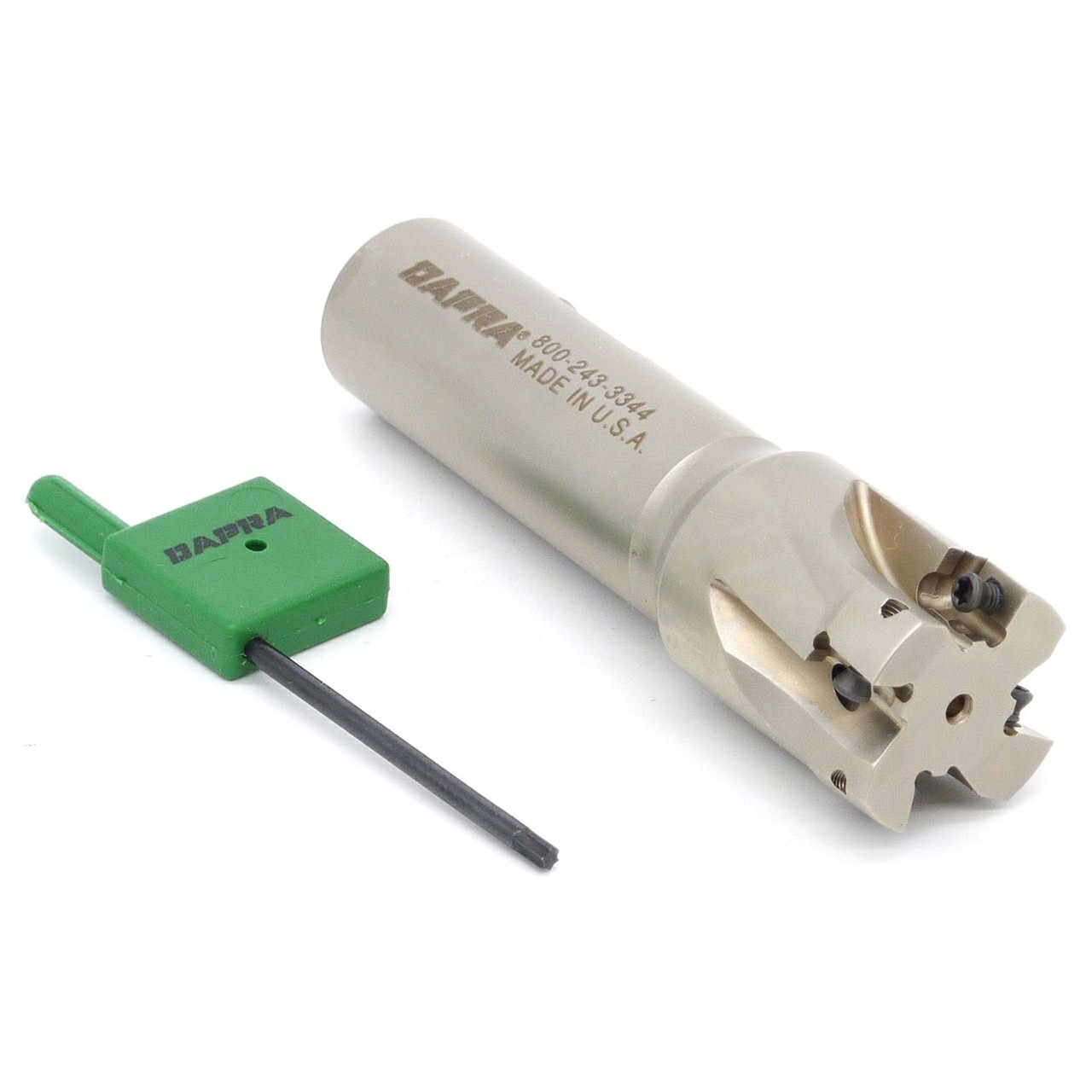 Dapra 20150C | SSEM1000-0750-R35-4C 1.000" Diameter x 10.00mm Insert Size x 3.500" OAL 4 Edge Steel Square Shoulder End Mill