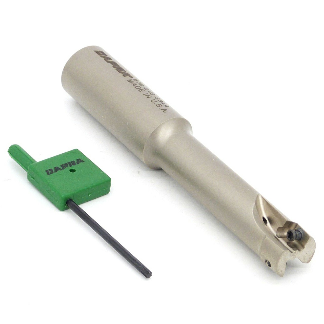 Dapra 20520 | SSER0625-2500-R35-2C 0.625" Diameter x 10.00mm Insert Size x 4.410" OAL 2 Edge Steel Square Shoulder End Mill