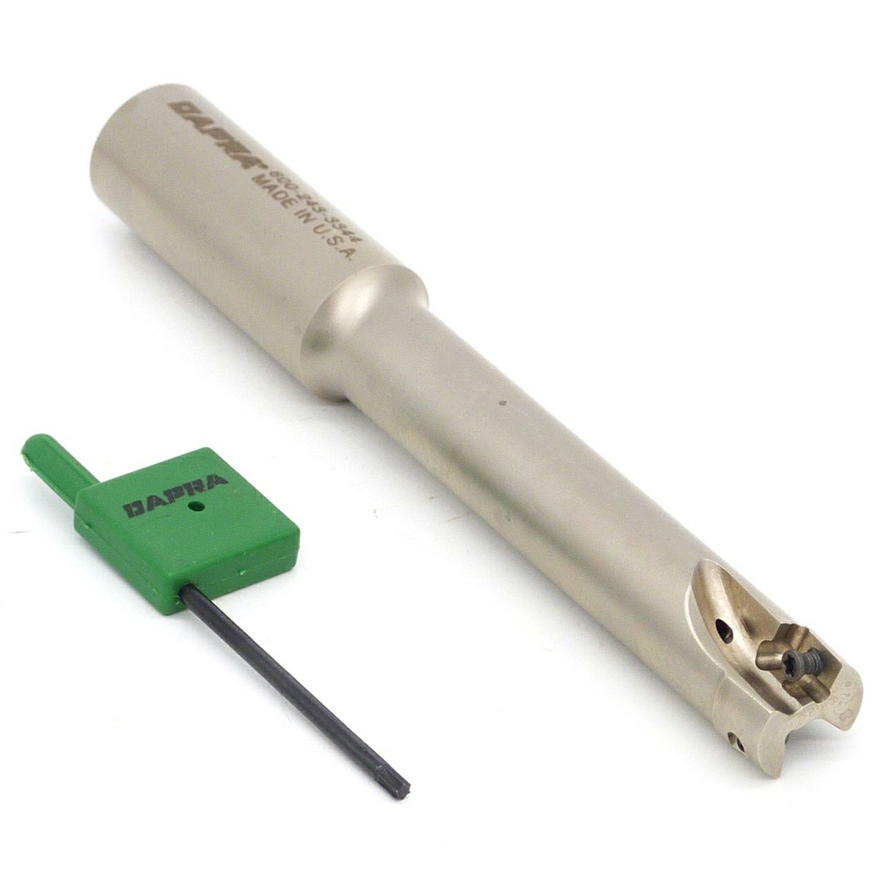 Dapra 20525 | SSER0625-3300-R35-2C 0.625" Diameter x 10.00mm Insert Size x 5.210" OAL 2 Edge Steel Square Shoulder End Mill