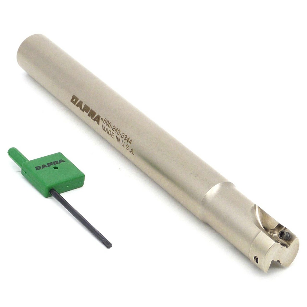 Dapra 20565C | SSER0750-7000-SS-R35-2C 0.750" Diameter x 10.00mm Insert Size x 7.000" OAL 2 Edge Steel Square Shoulder End Mill