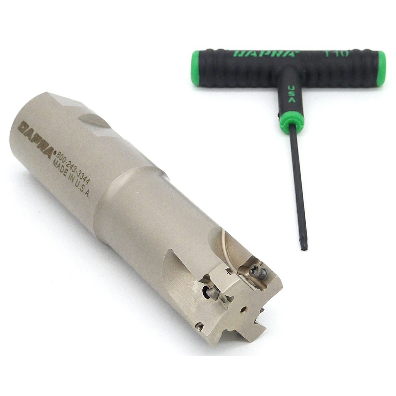 Dapra 20245 | SSEM1250-1250-R45-4C 1.250" Diameter x 12.00mm Insert Size x 4.780" OAL 4 Edge Steel Square Shoulder End Mill