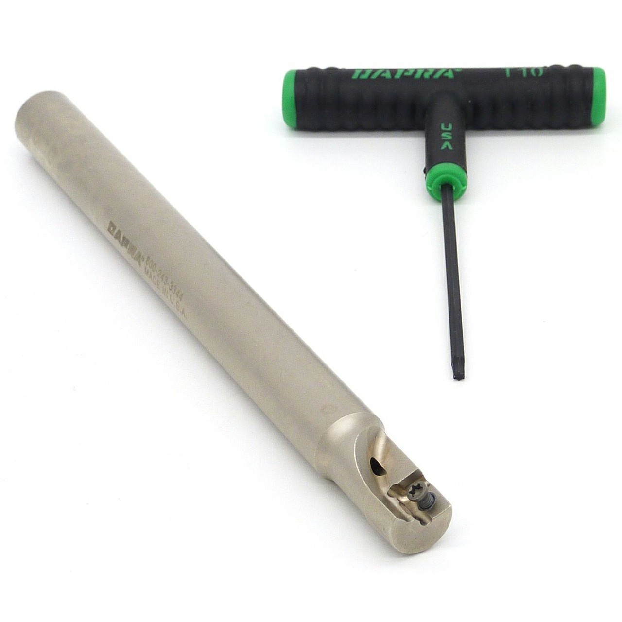 Dapra 20535 | SSER0625-7000-SS-R45-1C 0.625" Diameter x 12.00mm Insert Size x 7.000" OAL 1 Edge Steel Square Shoulder End Mill