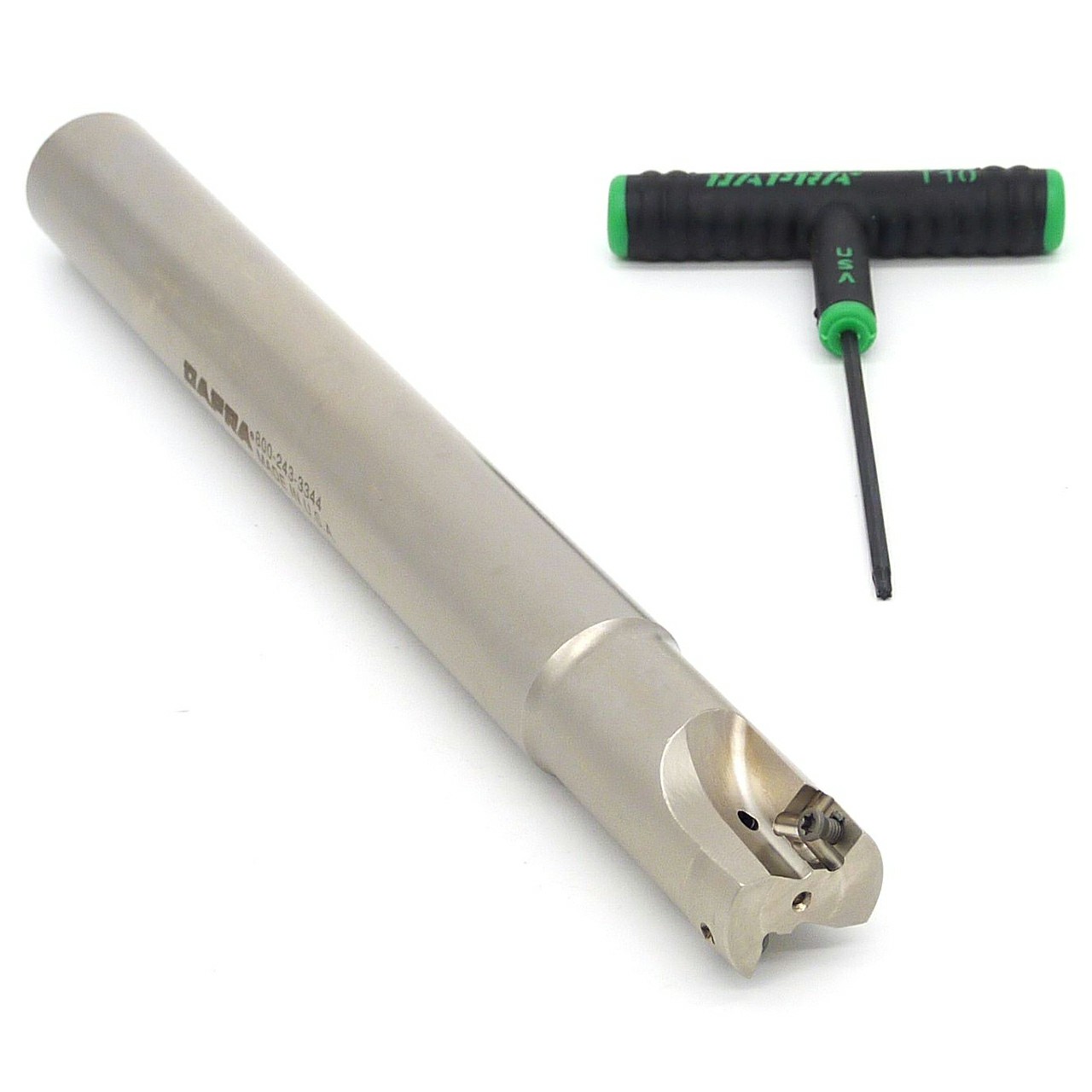 Dapra 20603 | SSER1000-9000-SS-R45-2C 1.000" Diameter x 12.00mm Insert Size x 9.000" OAL 2 Edge Steel Square Shoulder End Mill