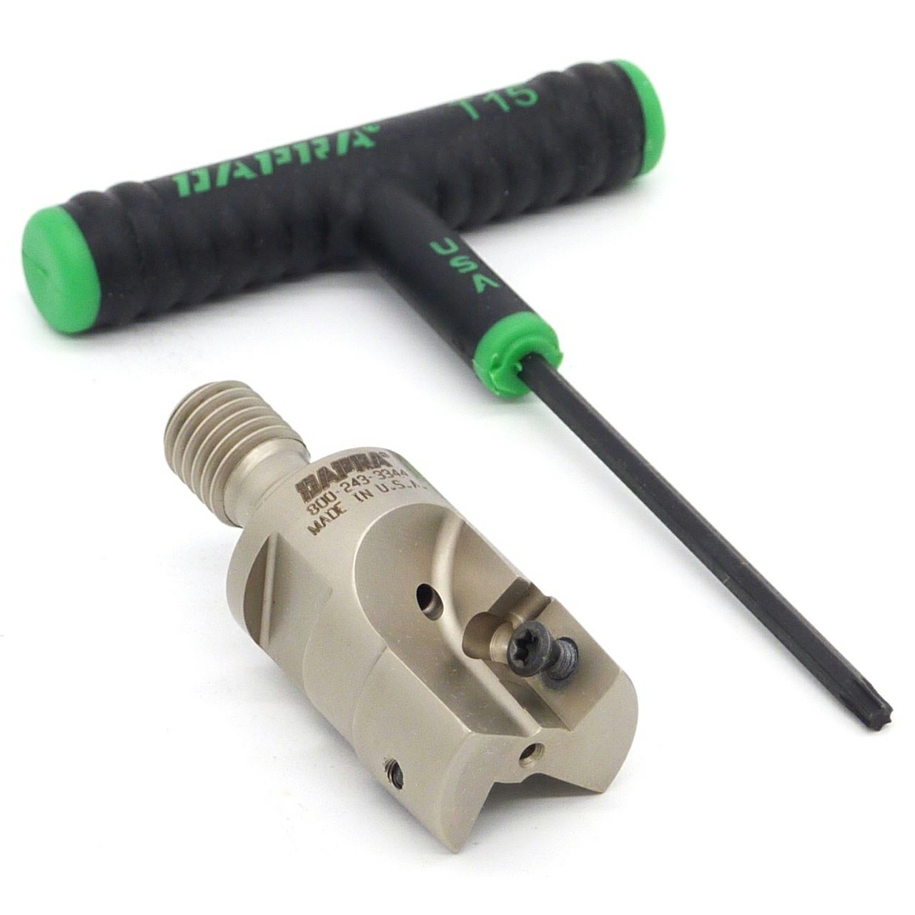 Dapra 22410 | SSEM1000-MOD-R55-2C 1.000" Diameter x 16.00mm Size x M12 Thread 2 Edge Square Shoulder Modular Head