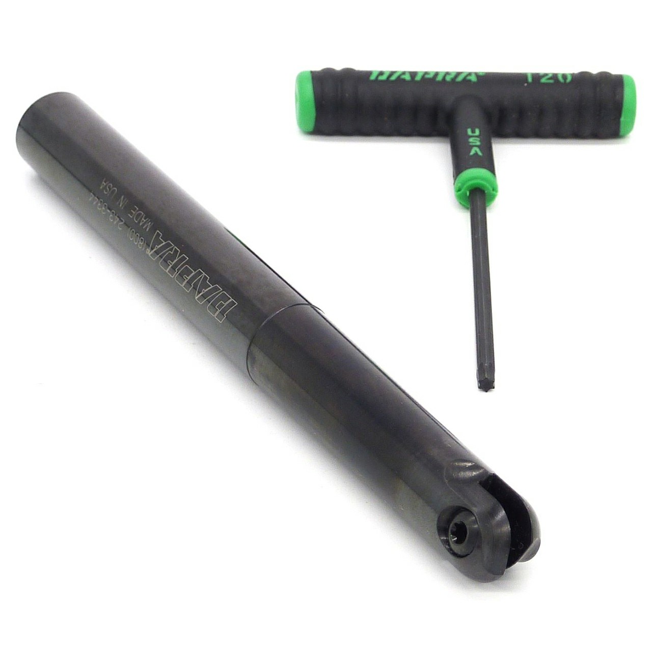 Dapra 40570 | CC-BNEM-0750-7000-SS 0.750" Diameter x 7.000" OAL 2 Edge Carbide Core Ball Nose End Mill