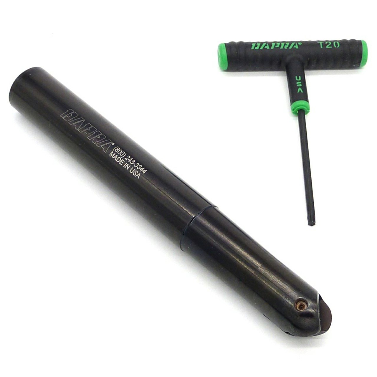 Dapra 41475 | CC-SBNEM-1000-8000-SS 1.000" Diameter x 8.000" OAL 2 Edge Carbide Core Ball Nose End Mill