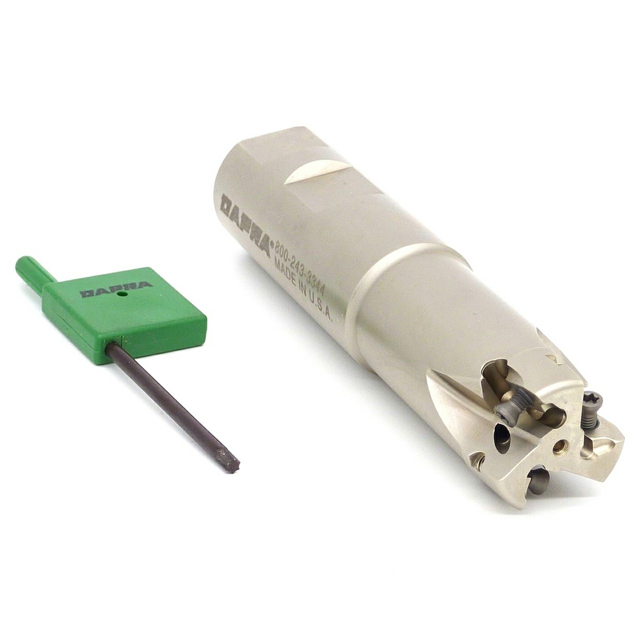 Dapra 33310 | DSSEM-1000-1000-D45-3C 1.000" Diameter x 12.00mm Insert Size x 4.280" OAL 3 Edge Steel Square Shoulder End Mill