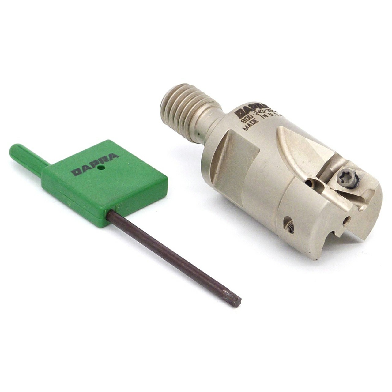 Dapra 33485 | DSSEM-1000-MOD-D45-2C 1.000" Diameter x 12.00mm Size x M12 Thread 2 Edge Square Shoulder Modular Head