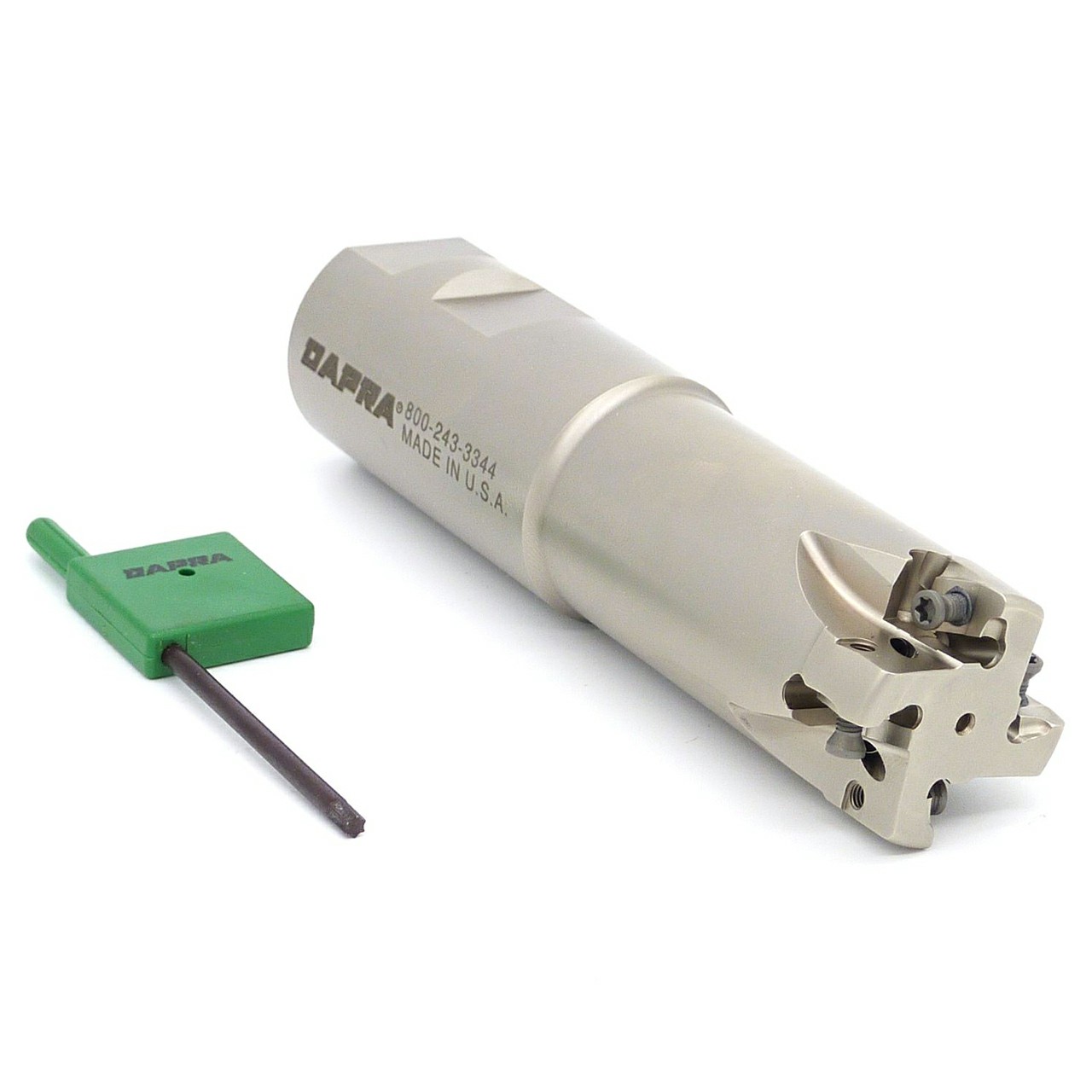 Dapra 33325 | DSSEM-1250-1250-D45-4C 1.250" Diameter x 12.00mm Insert Size x 4.780" OAL 4 Edge Steel Square Shoulder End Mill