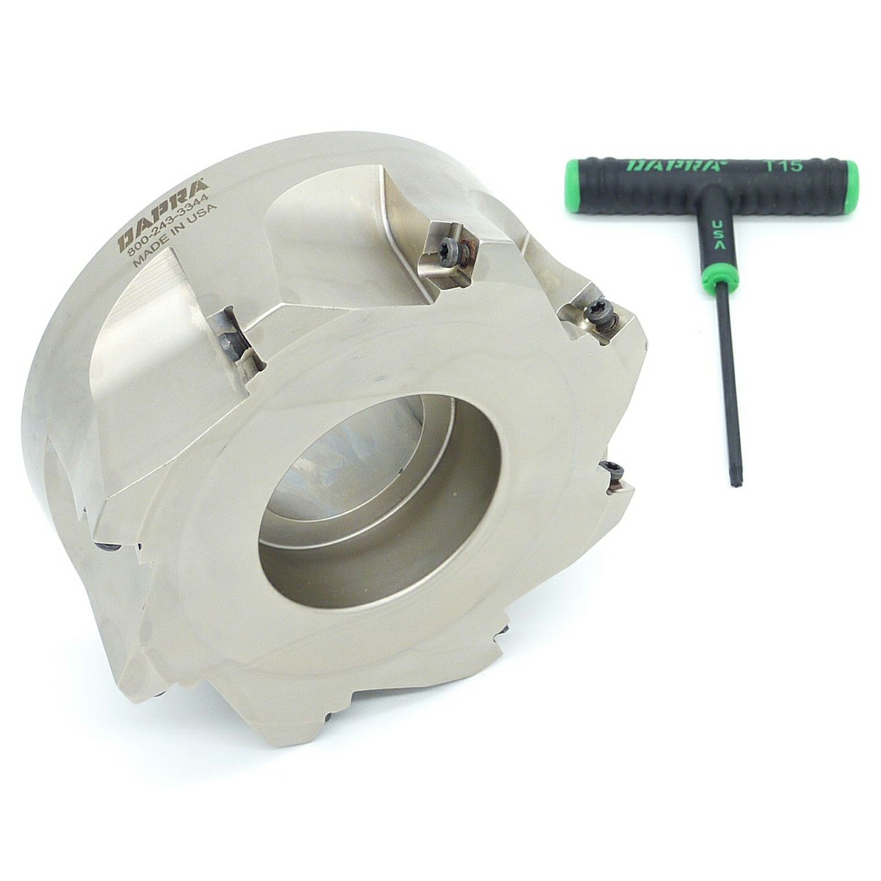 Dapra 60750 | HFSM500-150-R4-8 5.000" Diameter x RF12 Size x 82.000" OAL 8 Edge Heavy-Feed End Mill