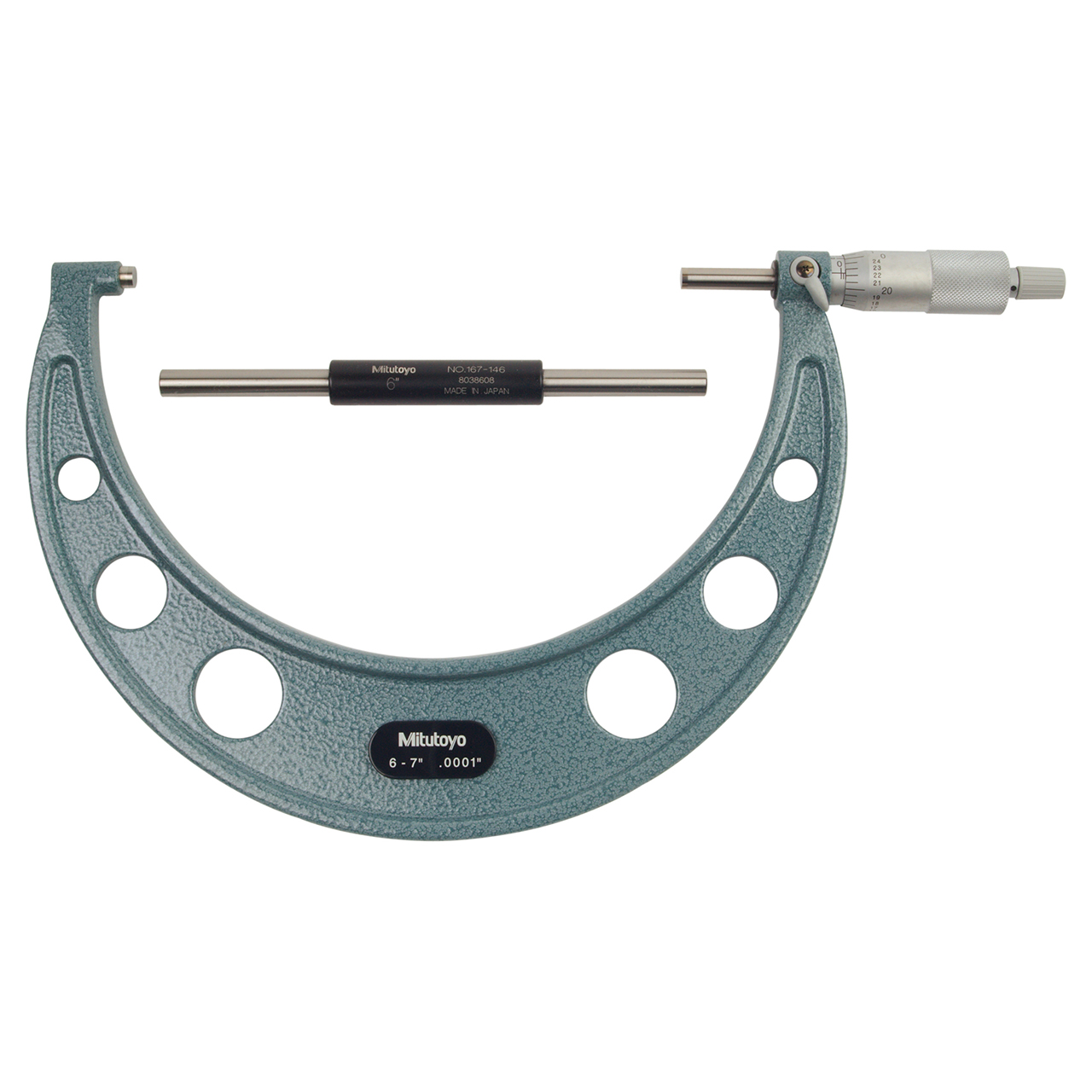 Mitutoyo 103-221 | 6 - 7" Range x 0.0001" Resolution Mechanical Outside Micrometer