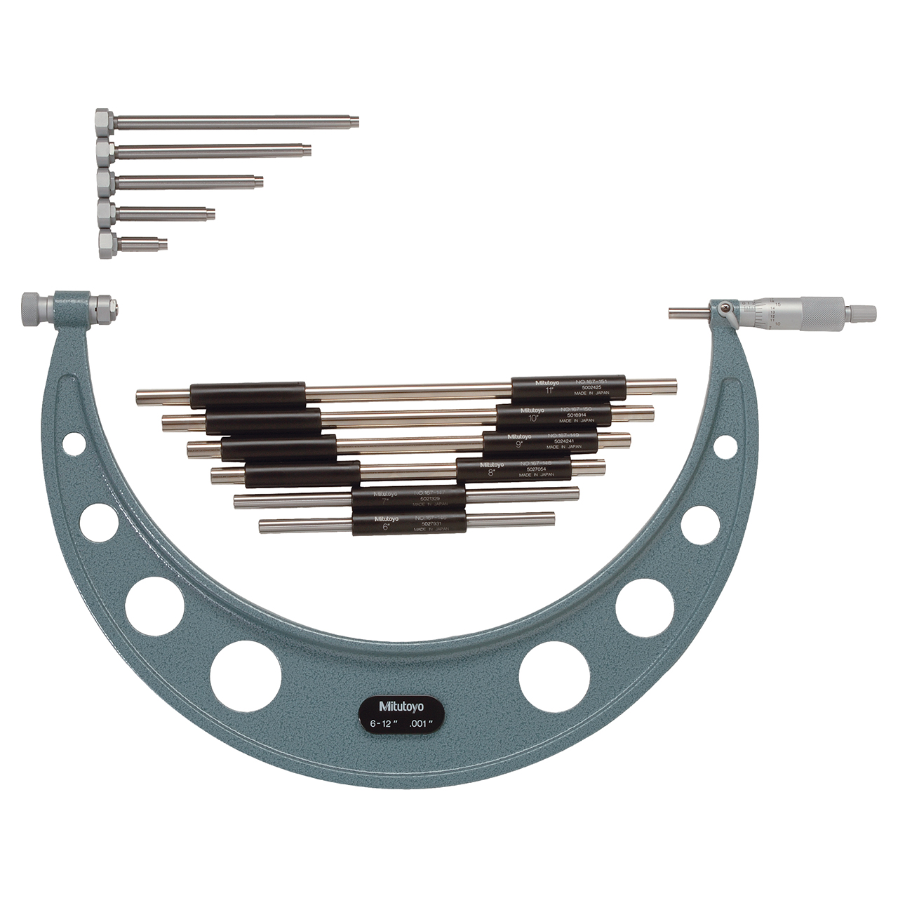 Mitutoyo 104-138 | 12" Range Mechanical Interchangeable-Anvil Micrometer