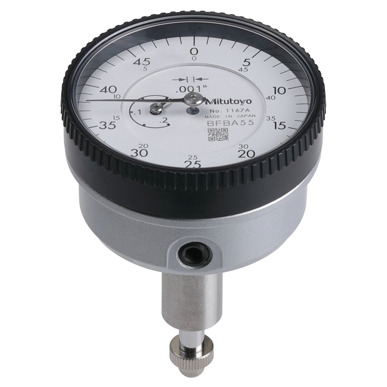 Mitutoyo 1167A | 0-25-0 Reading White Carbide Dial Drop Indicator