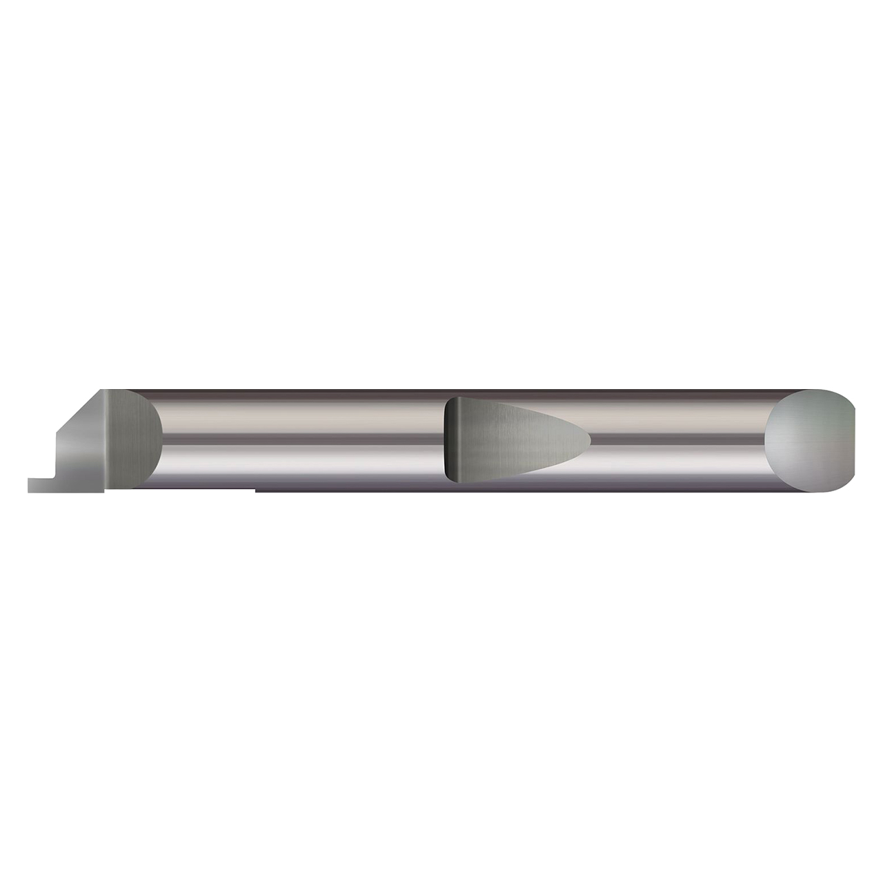 Micro 100 QFG-3098 | 0.750" Maximum Bore Depth x 0.3125" Shank x 2.000" OAL x 0.0300" Width Right hand Uncoated Grooving Tool
