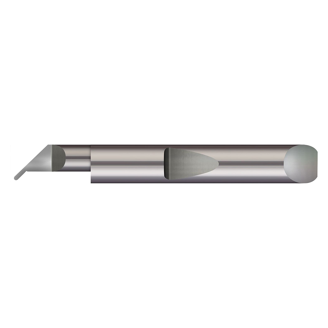 Micro 100 QUP-18039-6 | 0.375" Maximum Bore Depth x 0.1875" Shank x 1.500" OAL x 0.0390" Width Right hand Uncoated Grooving Tool