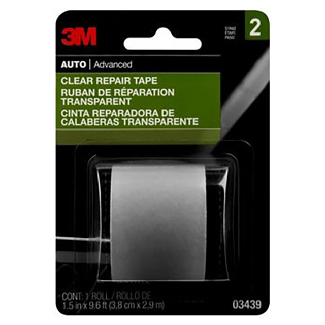 3M 7100015033 | 2921.00mm OAL x 38.10mm OAW x 0.12mm Thickness Transparent Adhesive Transfer Tape
