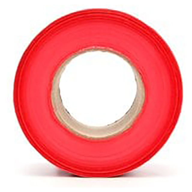 3M 7010397987 | 304.80mm OAL x 76.20mm OAW x 0.05mm Thickness Red Barricade Tape