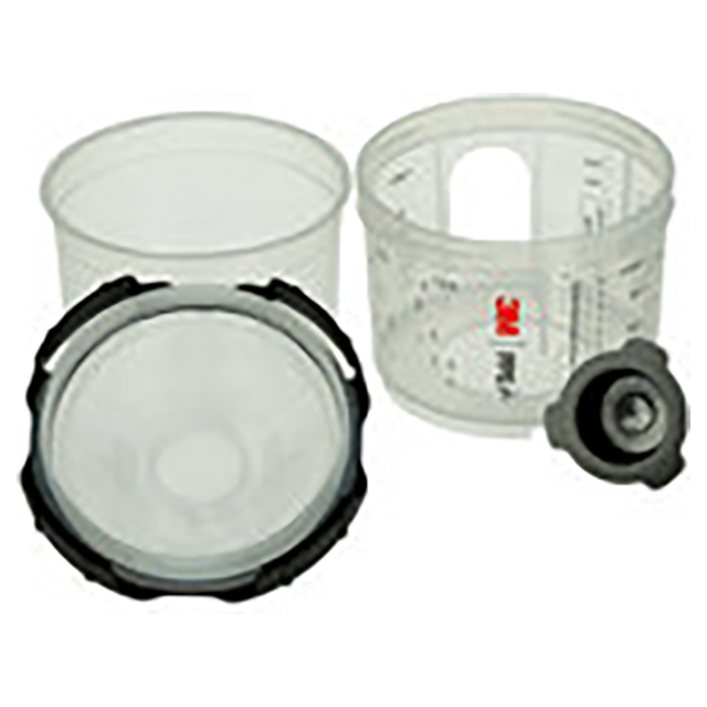 3M 7100285375 | 200.0 ml Capacity x 200 Micron PPS Spray Cup System Kit