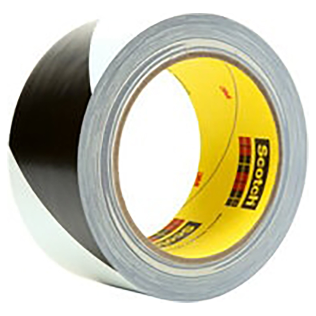 3M 7000048413 | 32.91mm OAL x 5.10cm OAW x 0.14mm Thickness Black Vinyl Tape