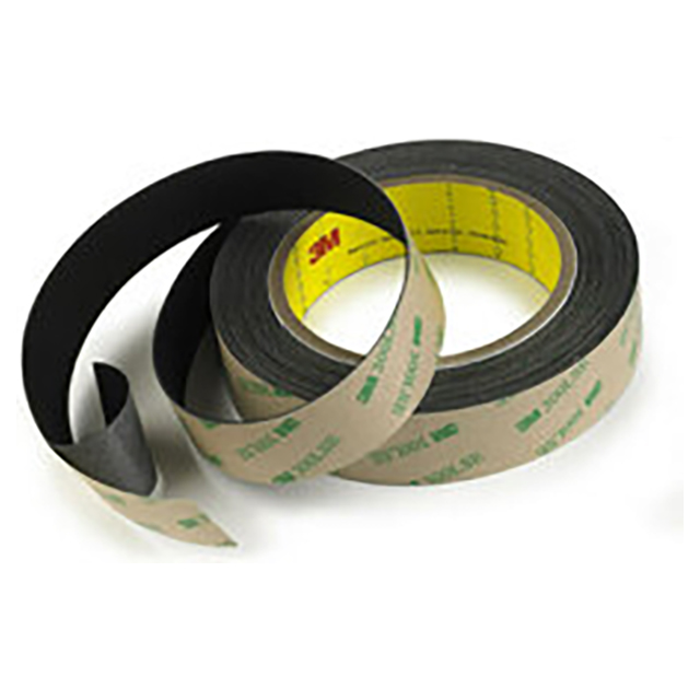 3M 7100048987 | 65.80mm OAL x 609.00mm OAW x 0.97mm Thickness Black Adhesive Transfer Tape
