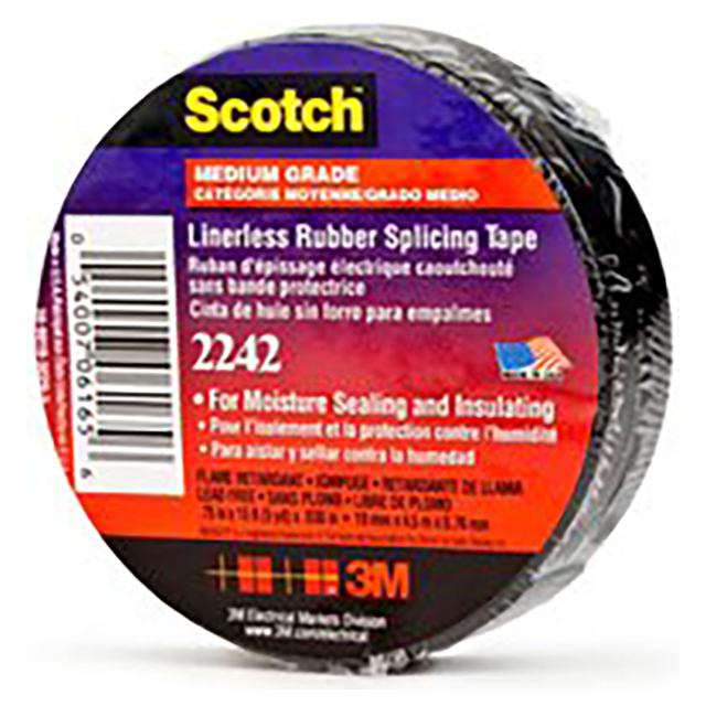 3M 7000058491 | 4.60mm OAL x 19.00mm OAW x 0.76mm Thickness Black Electrical Tape