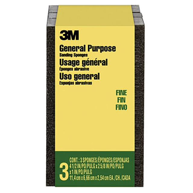 3M 7100173313 | 2-5/8" x 4-1/2" x 1" Size Sanding Sponge