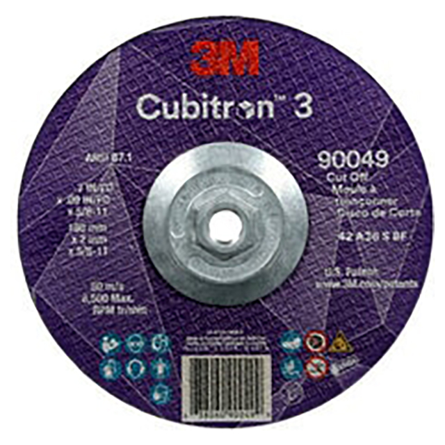3M 7100312963 | 7" x 0.09" x 5/8" Size 36+ Grit Cut-Off Wheel