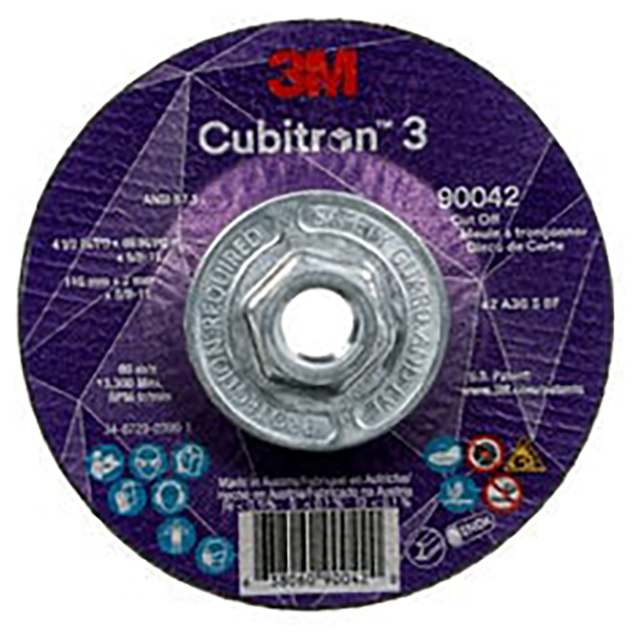 3M 7100313200 |  4-1/2" x 0.09" x 5/8 Size  36+ Grit Cut-Off Wheel