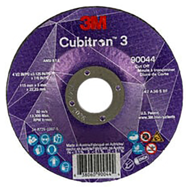 3M 7100304009 | 4.500" Overall Diameter x 0.125" Thickness x 13300.0 RPM 36+ Grit Precision Shaped Ceramic Cut-Off Wheel
