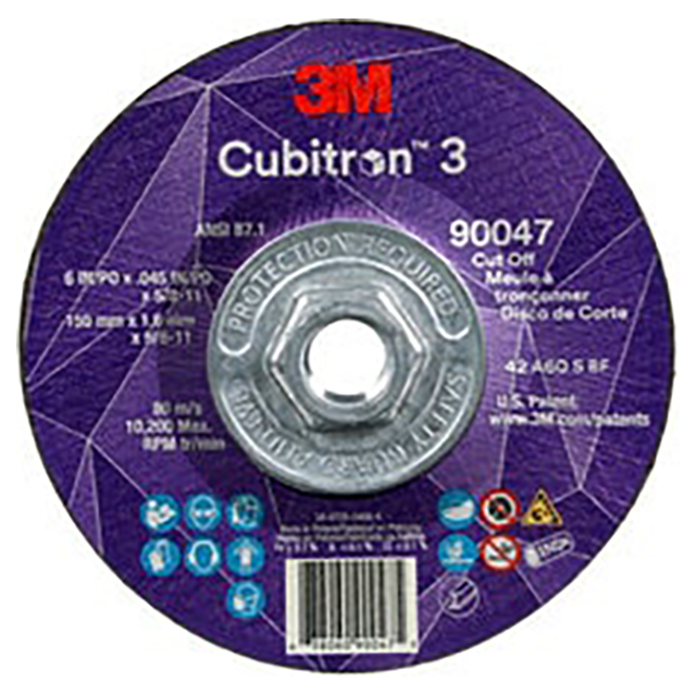 3M 7100313188 |  6" x 0.045" x 5/8 Size  60+ Grit Cut-Off Wheel