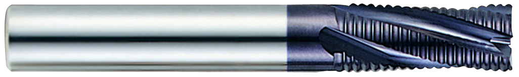 YG1 93115 | 1/2" Diameter x 1/2" Shank x 3" OAL x 1" LOC 4 Flute ALTiN Coated Carbide Roughing End Mill