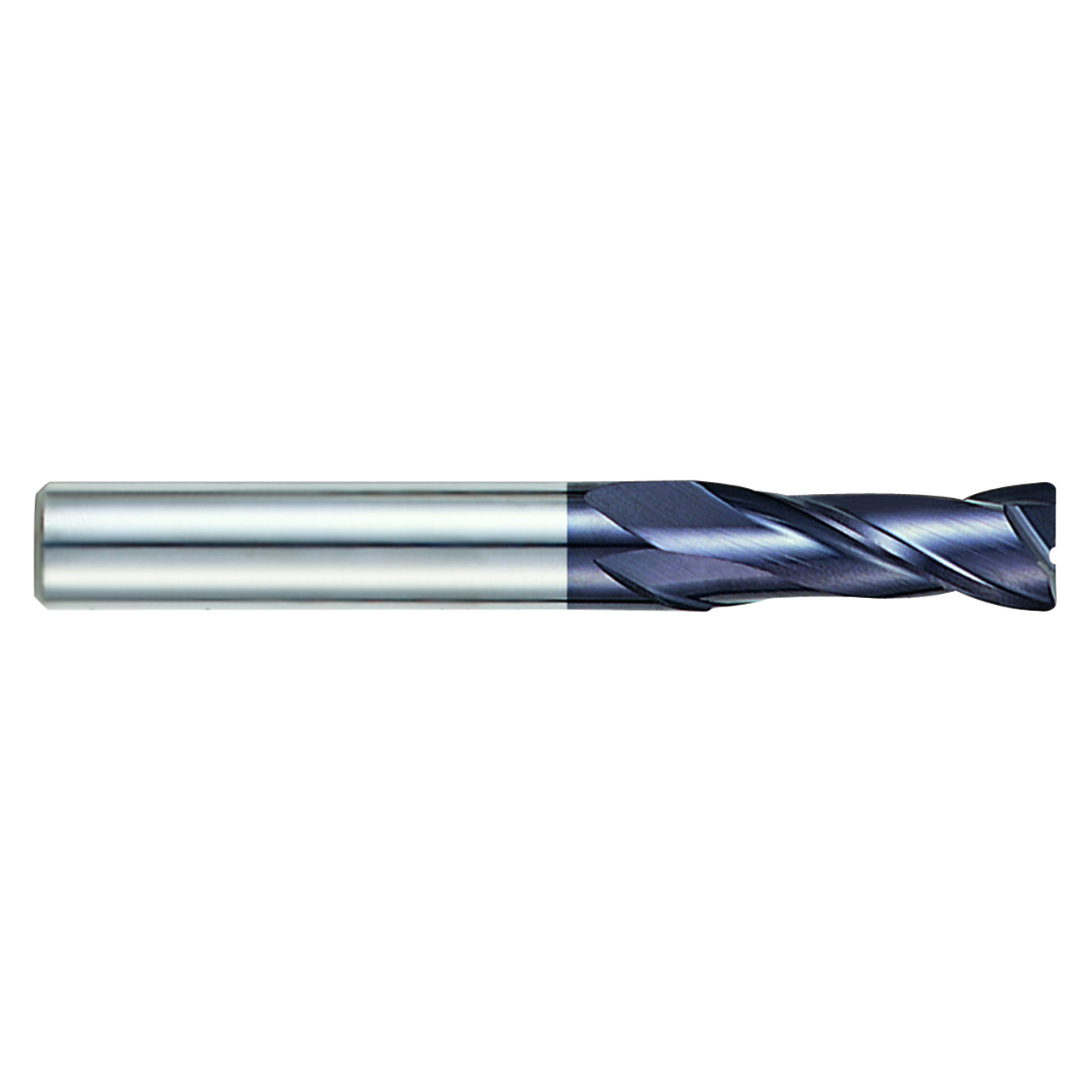 YG1 93215 | 1/2" Diameter x 1/2" Shank x 1" LOC x 4" OAL x 0.090" Radius x 30 Degree Helix Angle 2 Flute ALTiN Coated Carbide Corner Radius End Mill