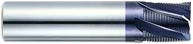 YG1 93274 | 5/8" Diameter x 5/8" Shank x 7/8" LOC x 3-1/4" OAL x 20 Degree Helix Angle 4 Flute ALTiN Coated Carbide Roughing End Mill