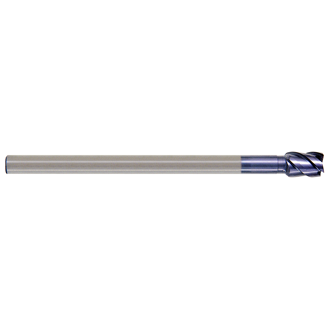 YG1 93398 | 3/4" Diameter x 5/8" Shank x 1" LOC x 7" OAL x 45 Degree Helix Angle 4 Flute ALTiN Coated Carbide Square End Mill