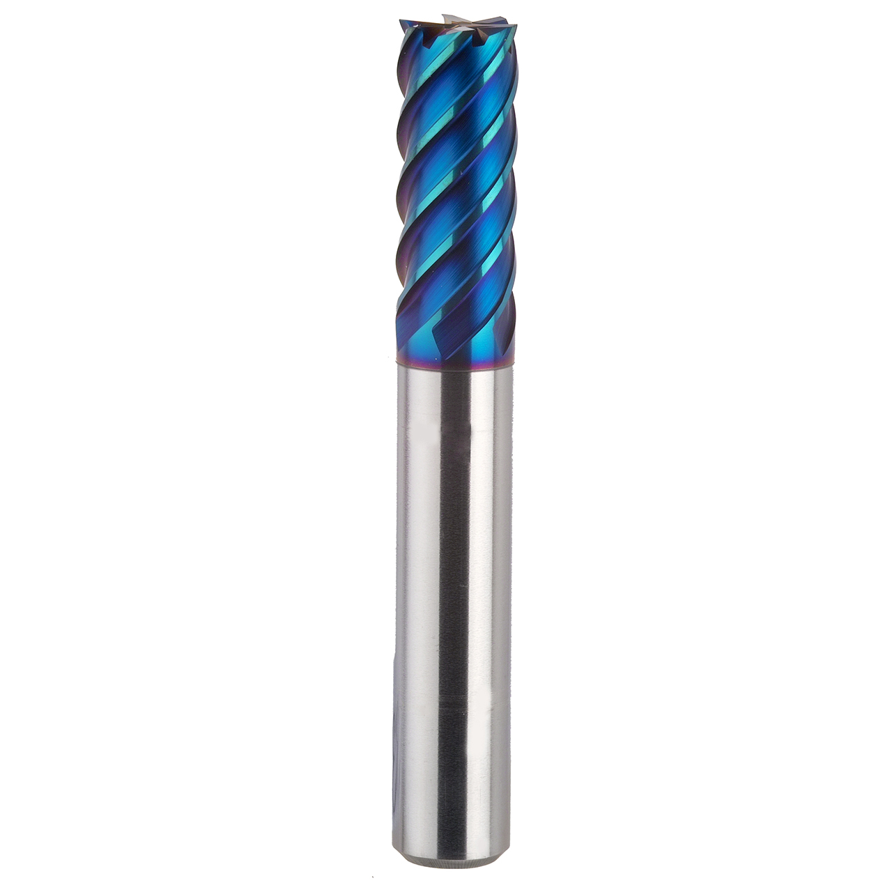 YG1 G85148 | 3/4" Diameter x 3/4" Shank x 1-1/2" LOC x 4-1/8" OAL x 0.030" Radius x 45 Degree Helix Angle 8 Flute Blue Coated Carbide G851 Corner Radius End Mill