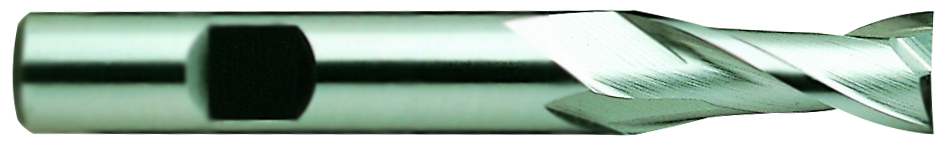 YG1 E9983040 | 5/8" Diameter x 5/8" Shank x 3-7/16" OAL x 1-5/16" LOC x 30 Degree Helix Angle 2 Flute Bright Coated Premium HSS-PM E9983 Square End Mill