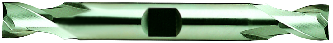 YG1 E9984024 | 3/8" Diameter x 3/8" Shank x 3-1/8" OAL x 9/16" LOC 2 Flute Bright Coated Premium HSS-PM Square Double End Mill