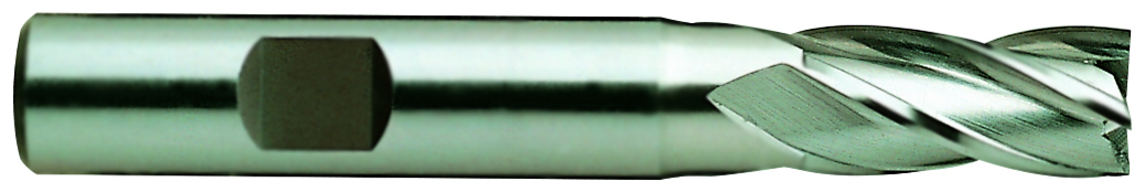 YG1 E9985016 | 1/4" Diameter x 3/8" Shank x 2-7/16" OAL x 5/8" LOC 4 Flute Bright Coated Premium HSS-PM Square Length End Mill
