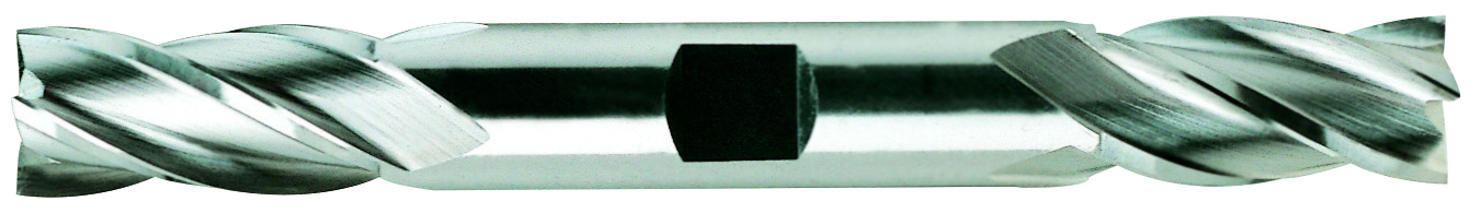 YG1 E9986020 | 5/16" Diameter x 3/8" Shank x 3-1/2" OAL x 3/4" LOC 4 Flute Bright Coated Premium HSS-PM Square Double End Mill