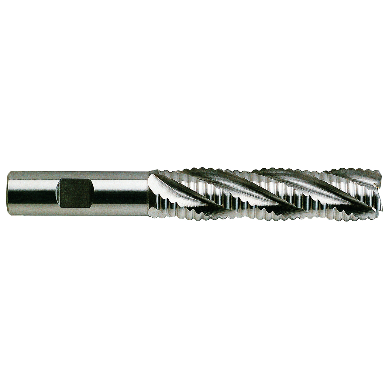 YG1 E9A87024TF | 3/8" Diameter x 3/8" Shank x 3-1/4" OAL x 1-1/2" LOC x 30 Degree Helix Angle 4 Flute TiAlN Coated Premium HSS-PM E9A87 Roughing End Mill