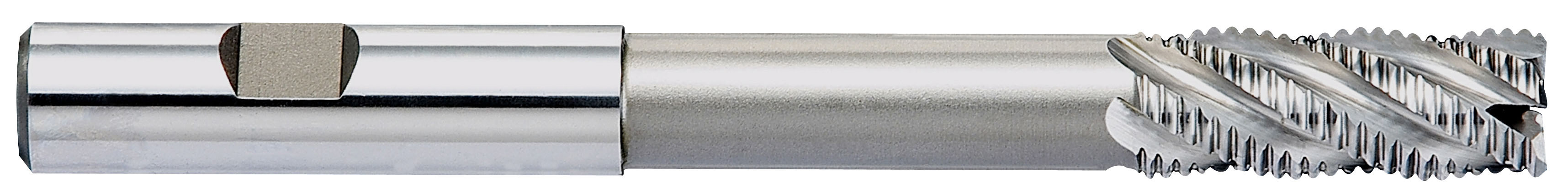 YG1 EP21162 | 1-1/4" Diameter x 1-1/4" Shank x 8-1/2" OAL x 2" LOC x 35 Degree Helix Angle 6 Flute Bright Coated Premium HSS-PM E9921 Roughing End Mill
