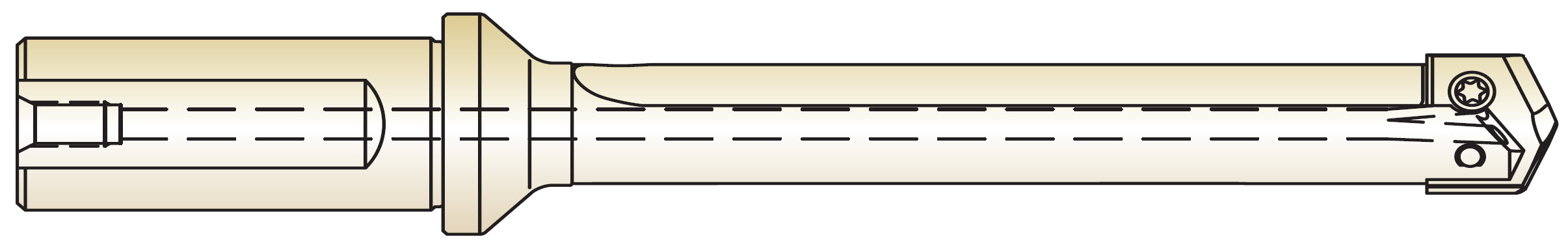 YG1 P27404 | 2-9/16" Diameter x 9-1/8" Max Drill Depth x 13-3/4" OAL 2 Flute Oxide Coated Steel Spade Drill Holder