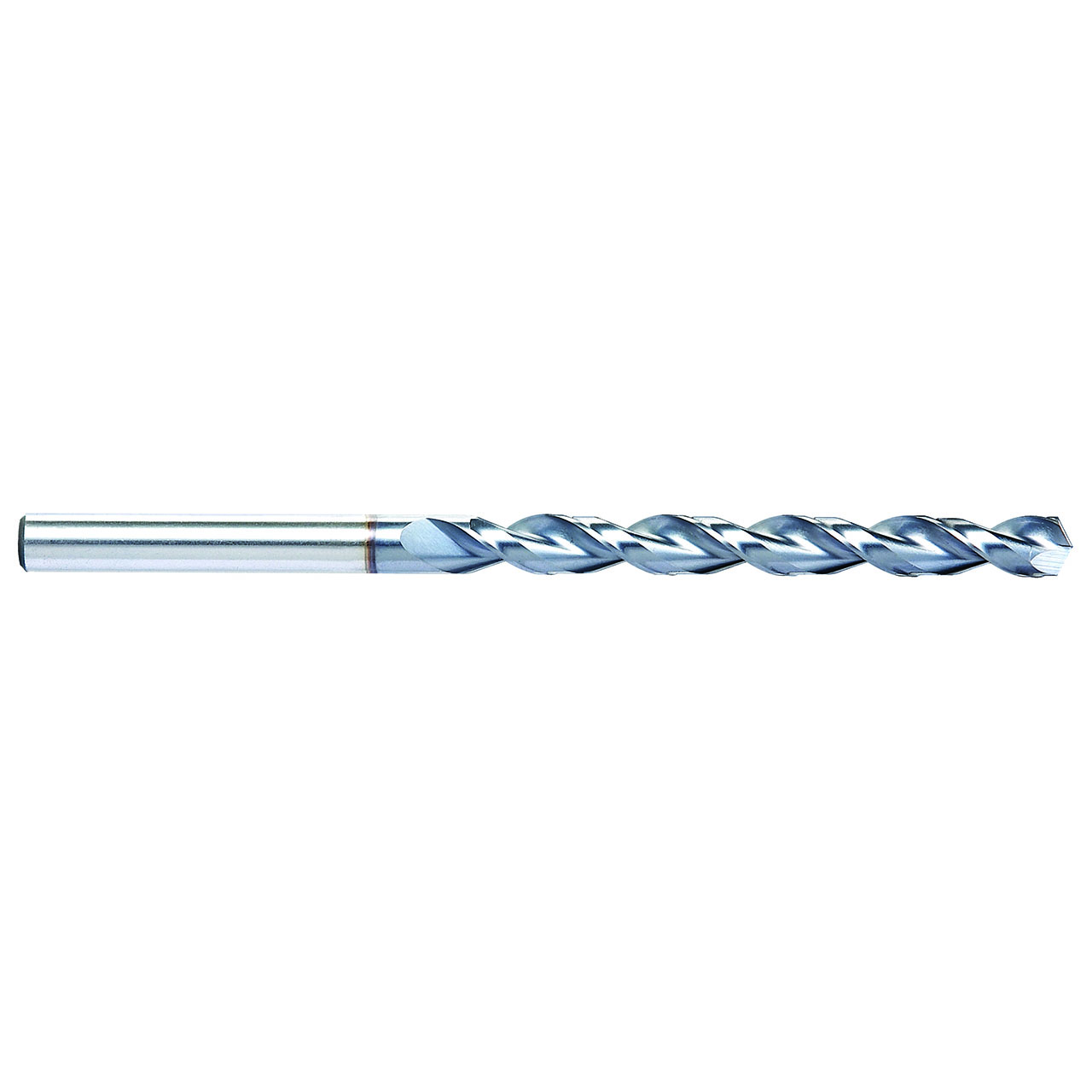 YG1 DX517027 | 27/64" Diameter x 27/64" Shank x 4-5/8" Flute Length x 7-1/4" OAL x 130 Degree Point Angle 2 TiCN Coated HSS-E DX517 Taper Length Drill Bit