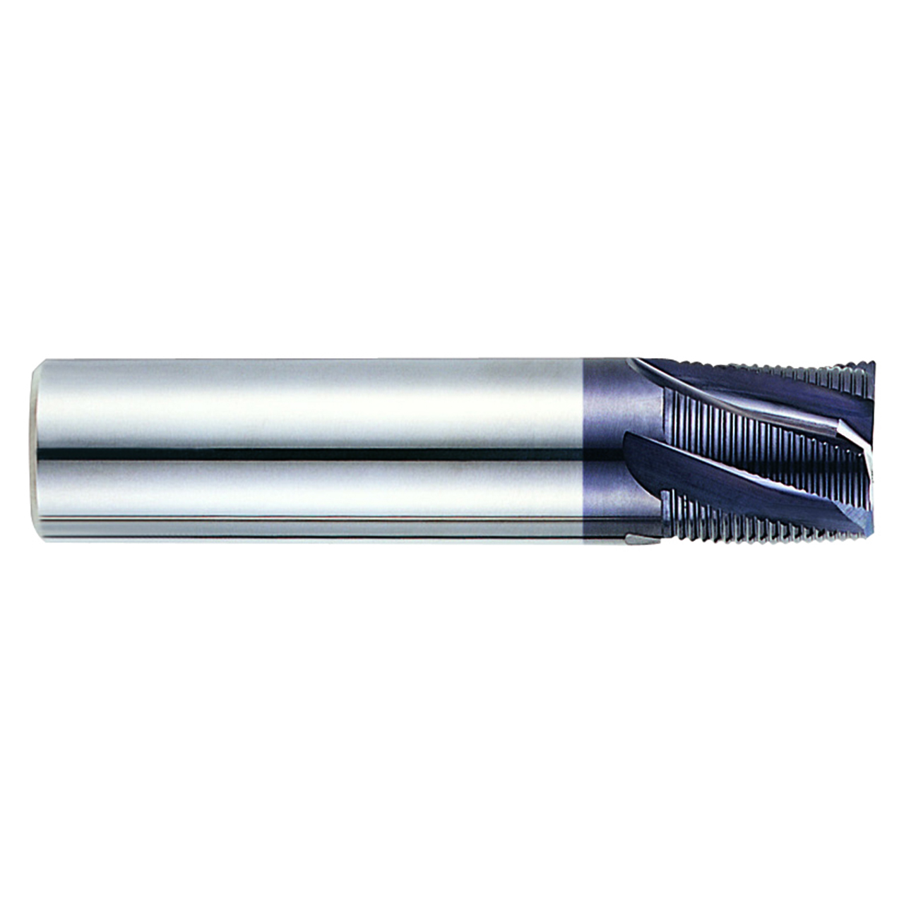 YG1 GM666064 | 1" Diameter x 1" Shank x 1" LOC x 4" OAL x 20 Degree Helix Angle 5 Flute Y-Coated Carbide GM666 Roughing End Mill