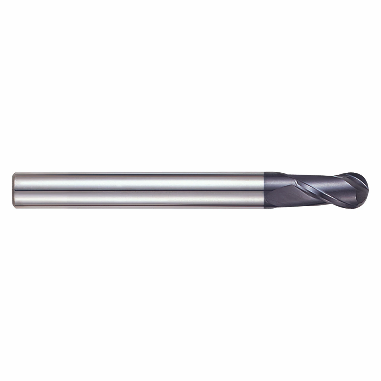 YG1 GM813020 | 3/38" Diameter x 13/55" Shank x 12/61" LOC x 1-31/32" OAL x 3/76" Radius 2 Flute Carbide Ball Nose End Mill