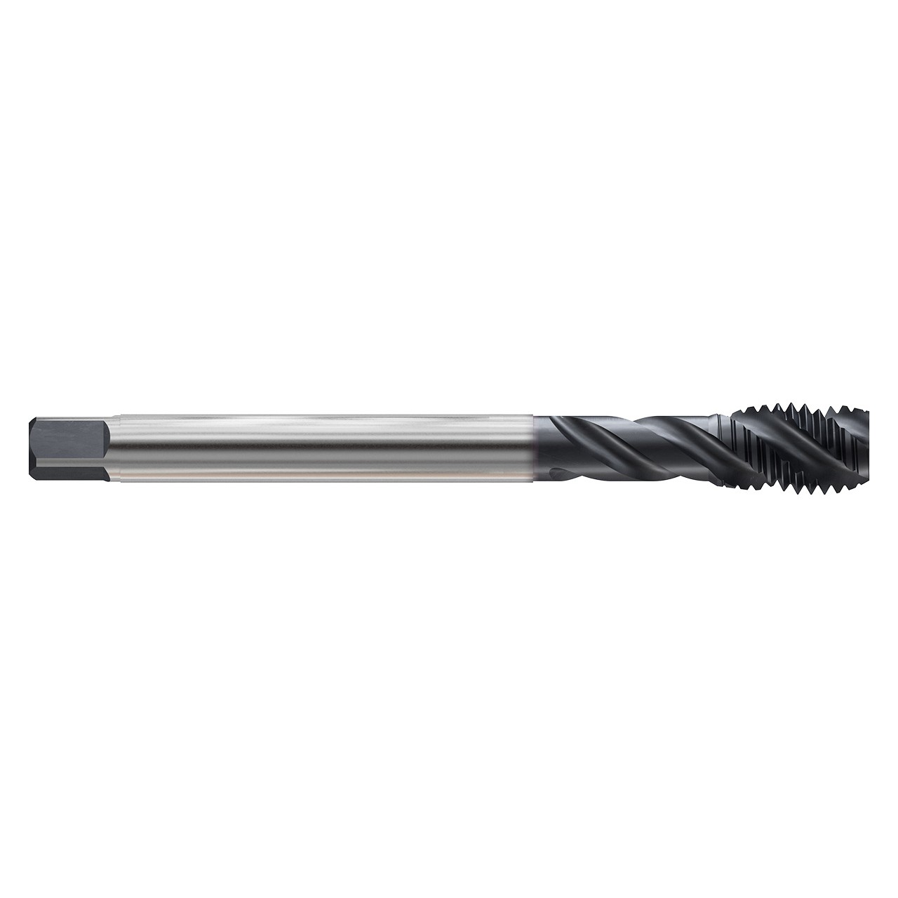 YG1 TRF24556GS | MF M14x1.50mm Size x 10.90mm Shank x 15.01mm Thread Length x 100.08mm OAL x 45 Degree Helix Angle Bottoming Chamfer D6 3 Flute X-Coated HSS-PM TRF24 Spiral Flute Tap