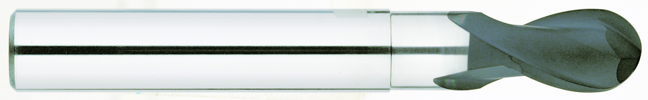 YG1 EI880120 | 0.472" Diameter x 0.472" Shank x 0.709" LOC x 1.417" LBS x 3.543" OAL x 0.236" Radius x 30 Degree Helix Angle 2 Flute Diamond Coated Carbide El880 Ball Nose End Mill