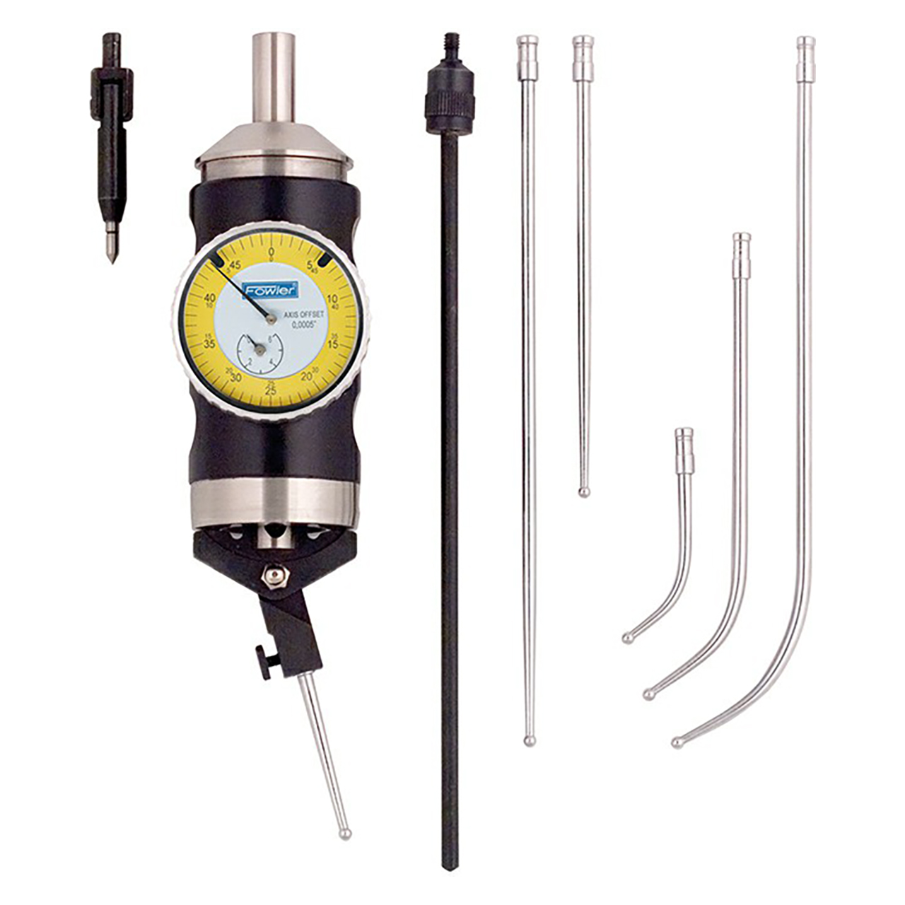 Fowler 52-710-025-0 | 6-7/8" Length x 3/8" Shank 0-50 Dial readings Indicator Set
