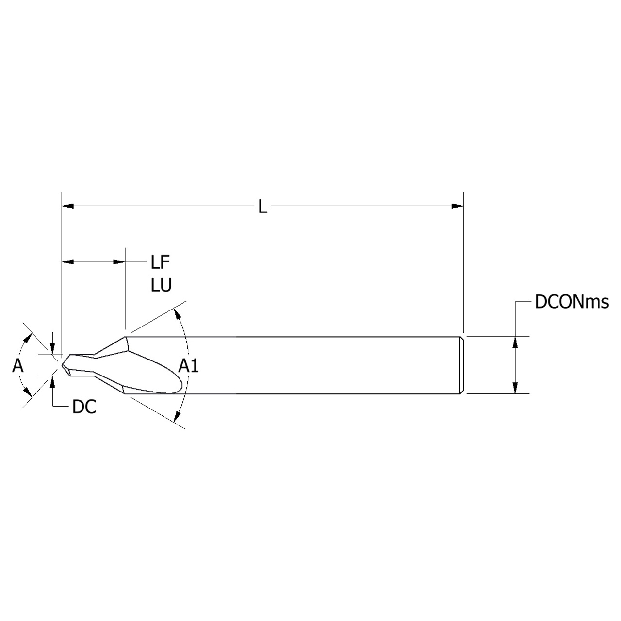 Keo 906-001-277 | 0.50mm Diameter x 12.50mm Length of Shank x 25.00mm OAL x 118 Degree Angle 2 Cutting Edge TiN Coated HSS Combination Drill & Countersink