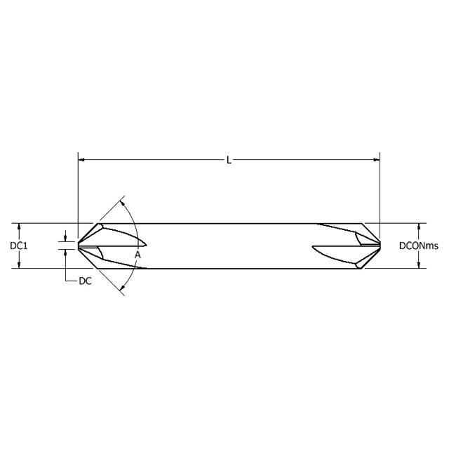 Keo 909-000-149 | 3/8" Diameter x 0.375" Shank x 1.250" Length of Shank x 2.500" OAL x 82 Degree Included Angle 2 Flute Uncoated Carbide Chamfer Mill